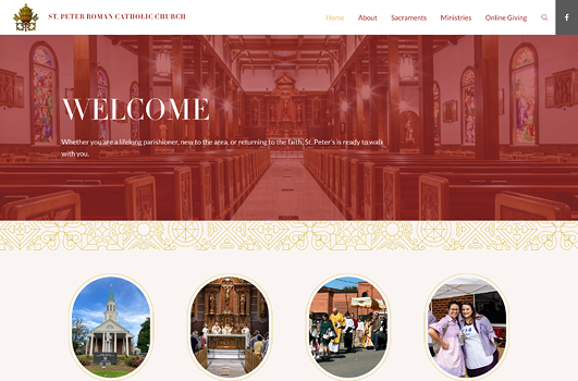 St. Joseph Catholic Churuch custom website