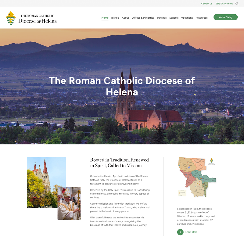Archdiocese of Oklahoma City Catholic custom website design