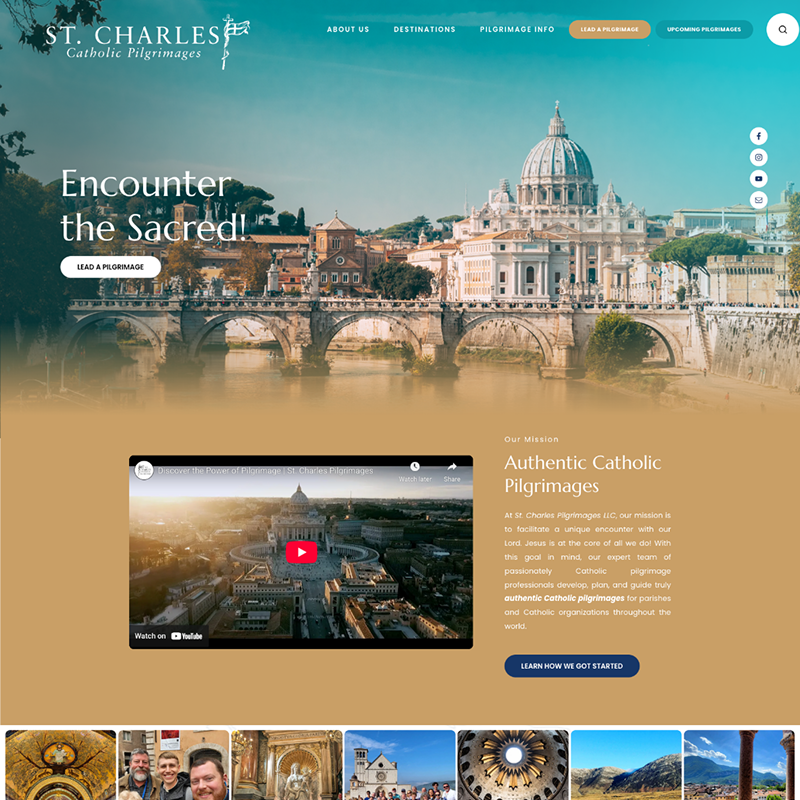 Blessed Stanley Rother Shrine custom website design