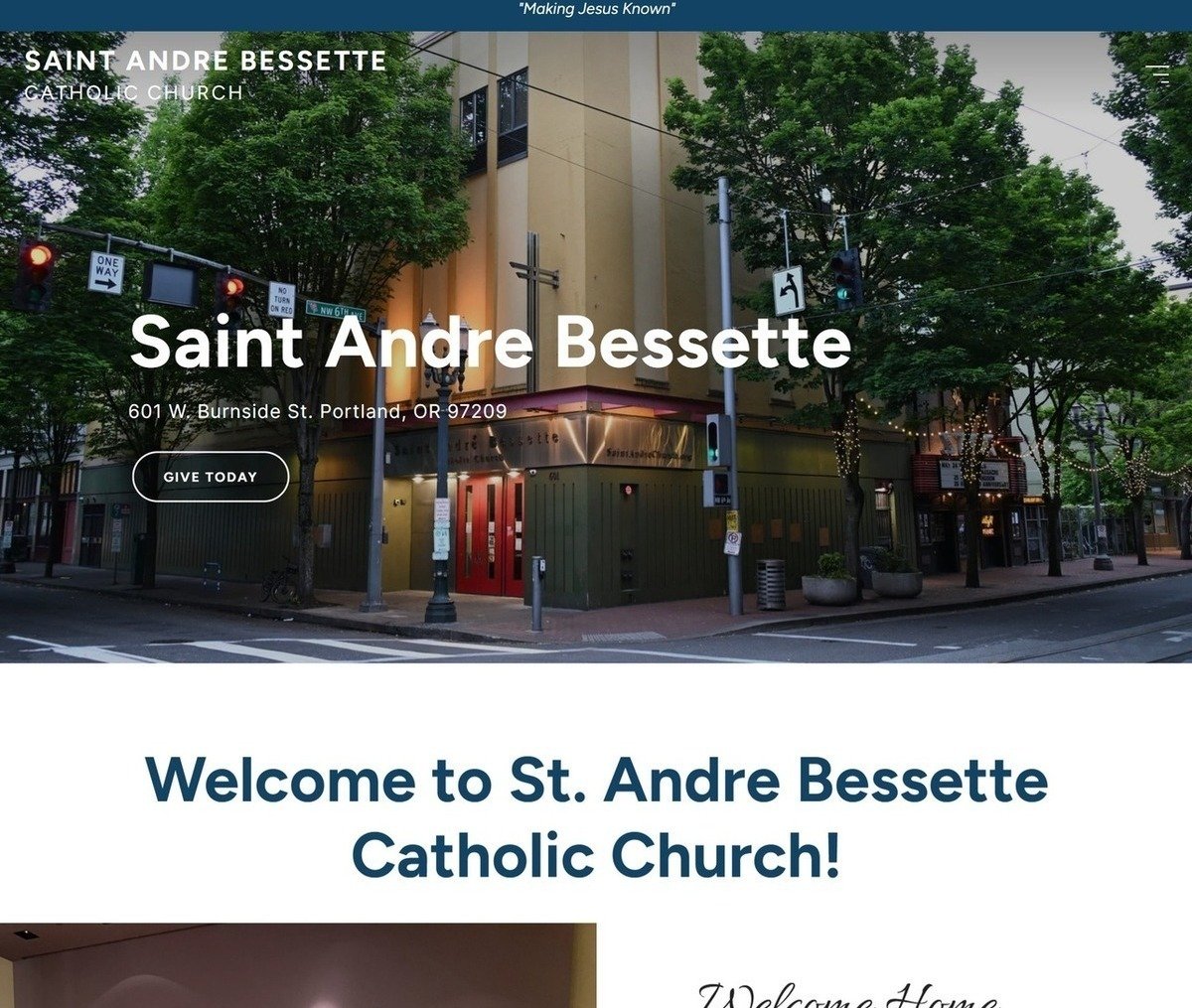 St Andre Bessette Catholic Church Portland Oregon Kolbe Homepage Makeover Plus eCatholic Services