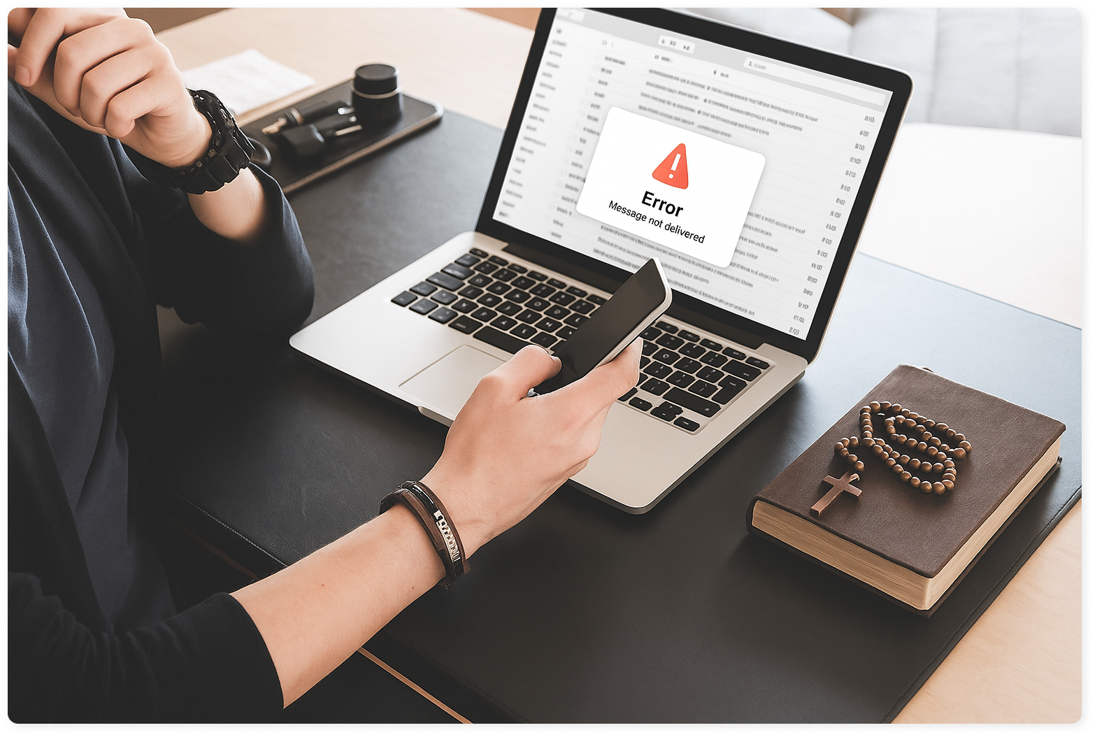 laptop sending error home office tech bible rosary