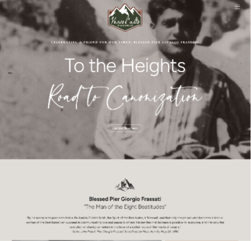 Verso l'alto LA Catholic Blessed Pier Giorgio Frassati Canonization
