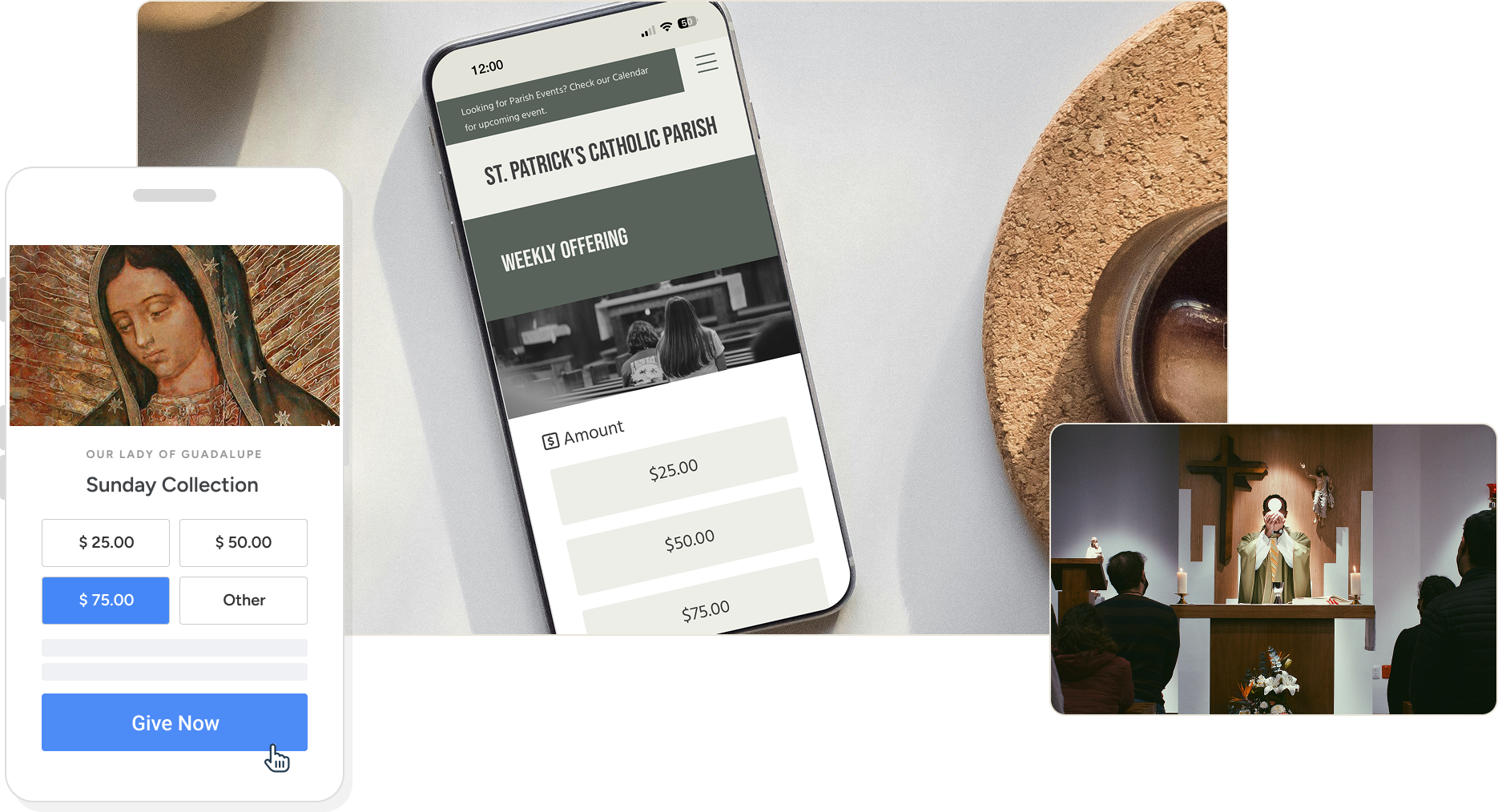 eCatholic Donations on desktop