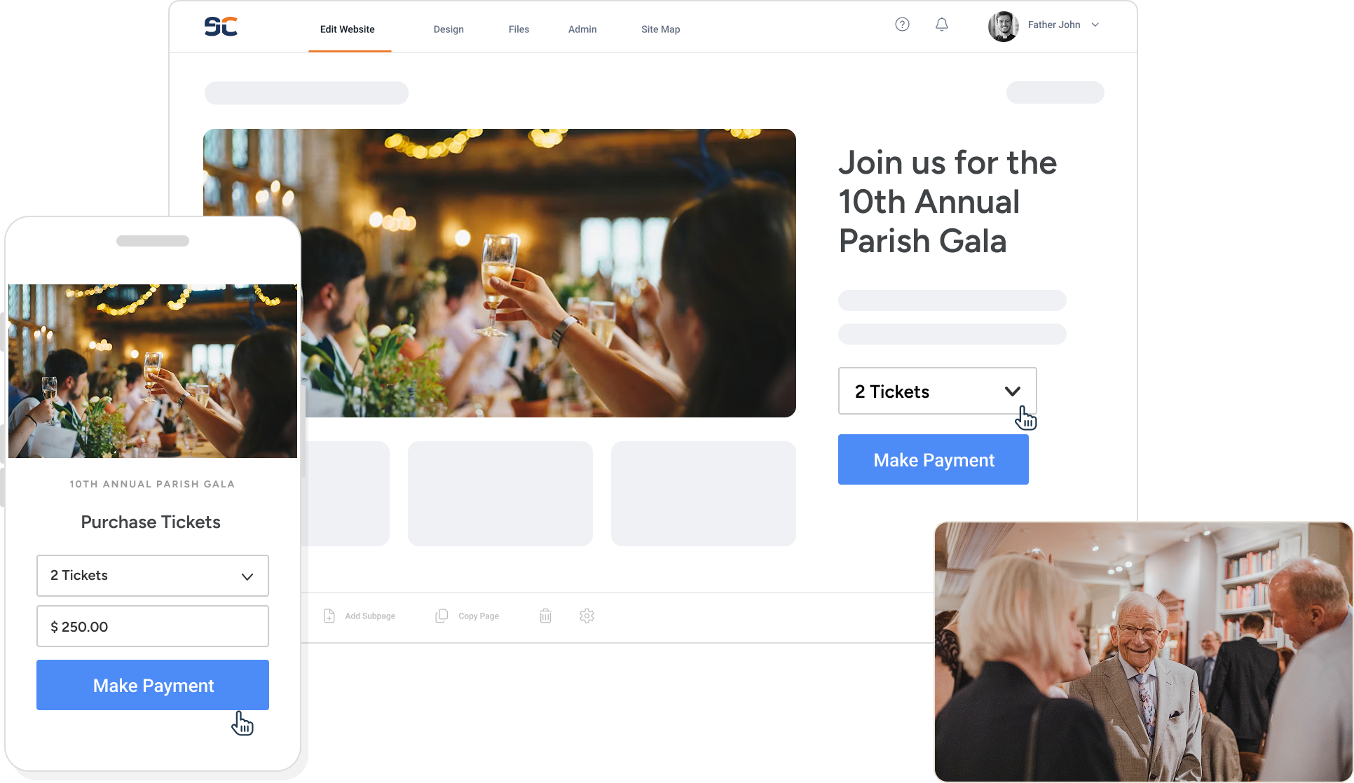 eCatholic Donations on desktop