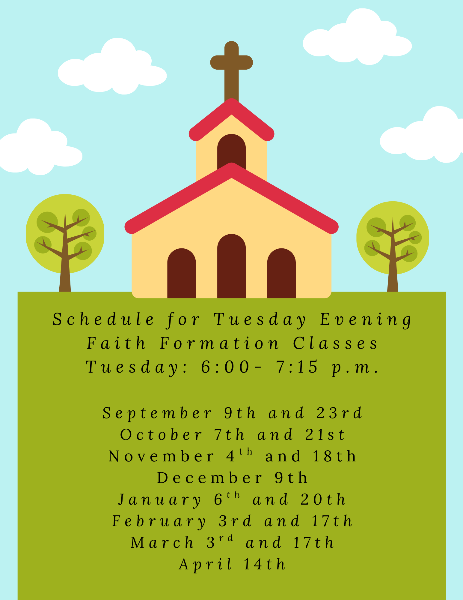Faith Formation Tuesday 2025-2026