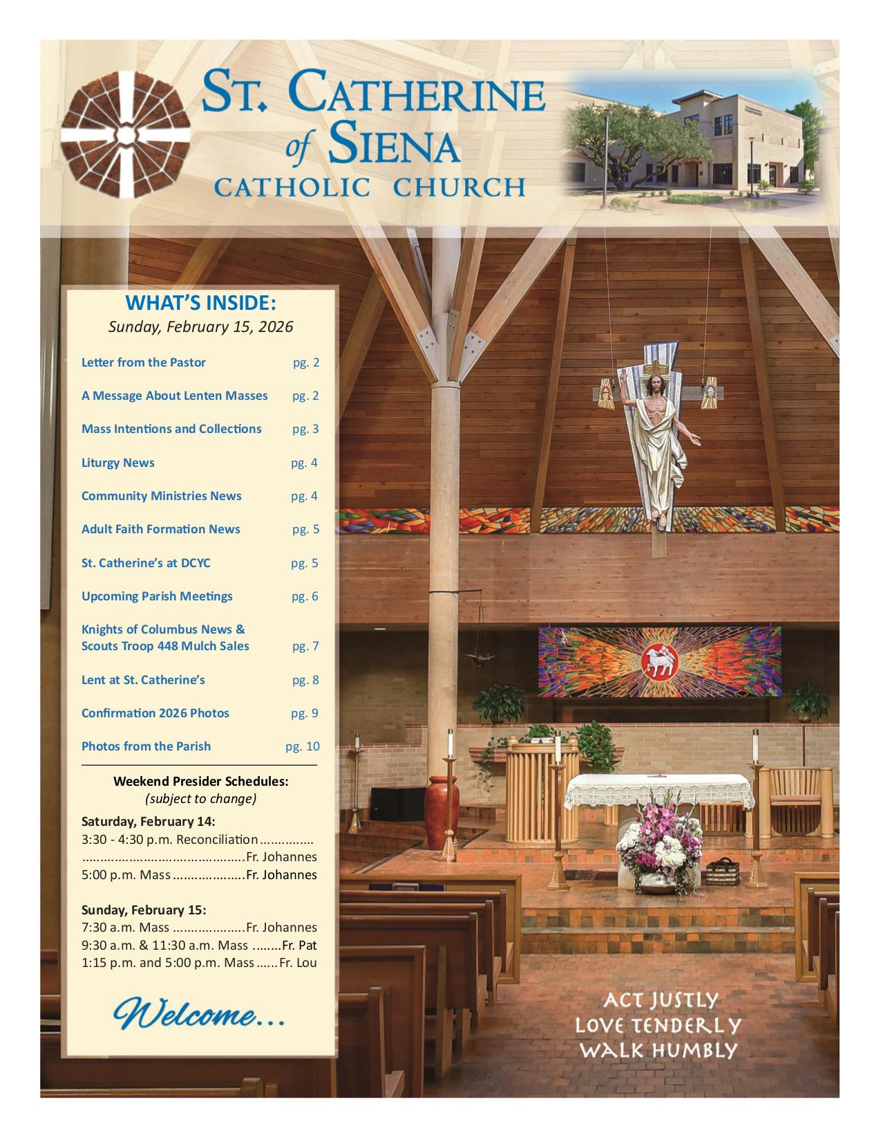 february 15, 2026 Bulletin