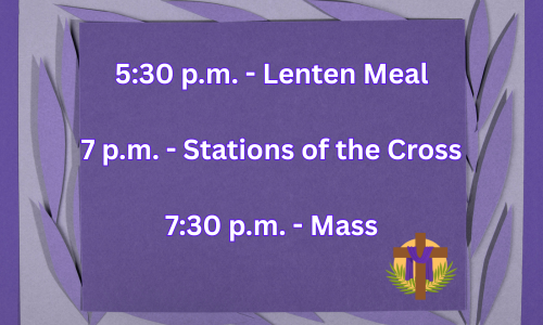 Lenten Meal, Stations of the Cross and Mass