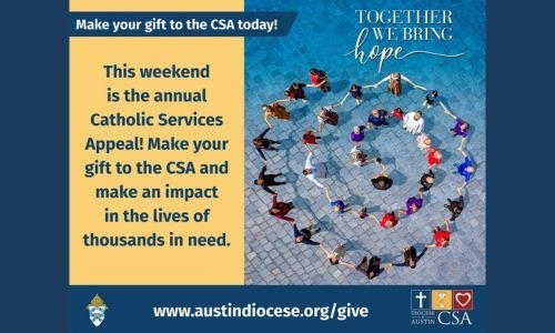 Catholic Services Appeal (CSA) Commitment Weekend Oct. 25-26