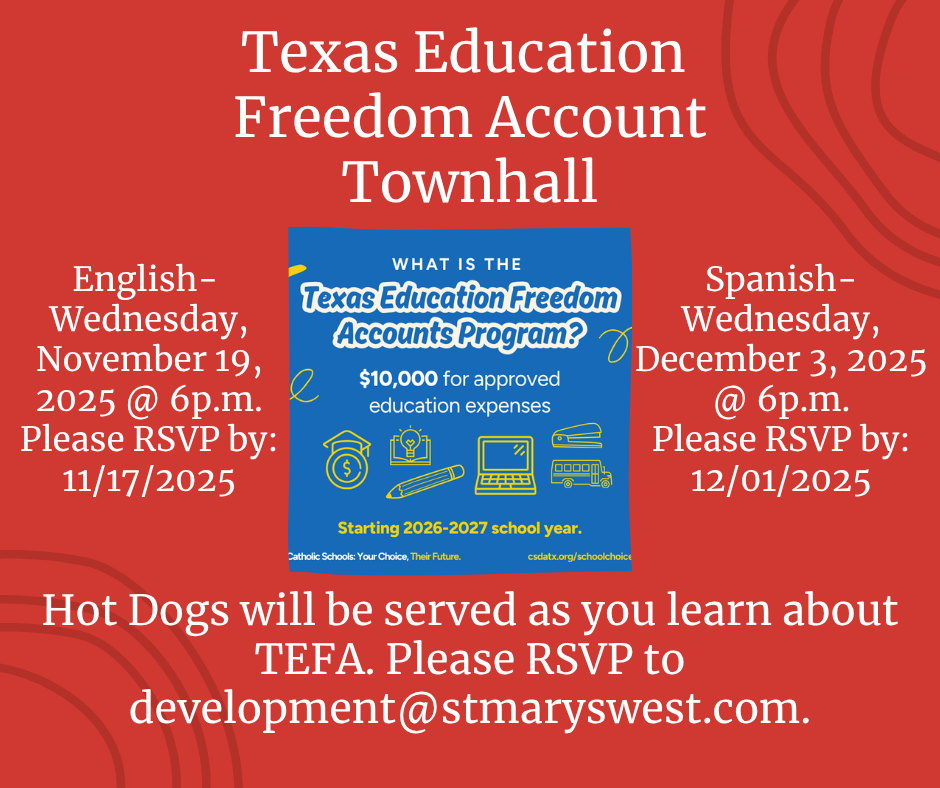 Interested in learning more about Texas Education Freedom Accounts. Join us for our townhall to learn all the information you need to know. Didn't get to RSVP no worries! 