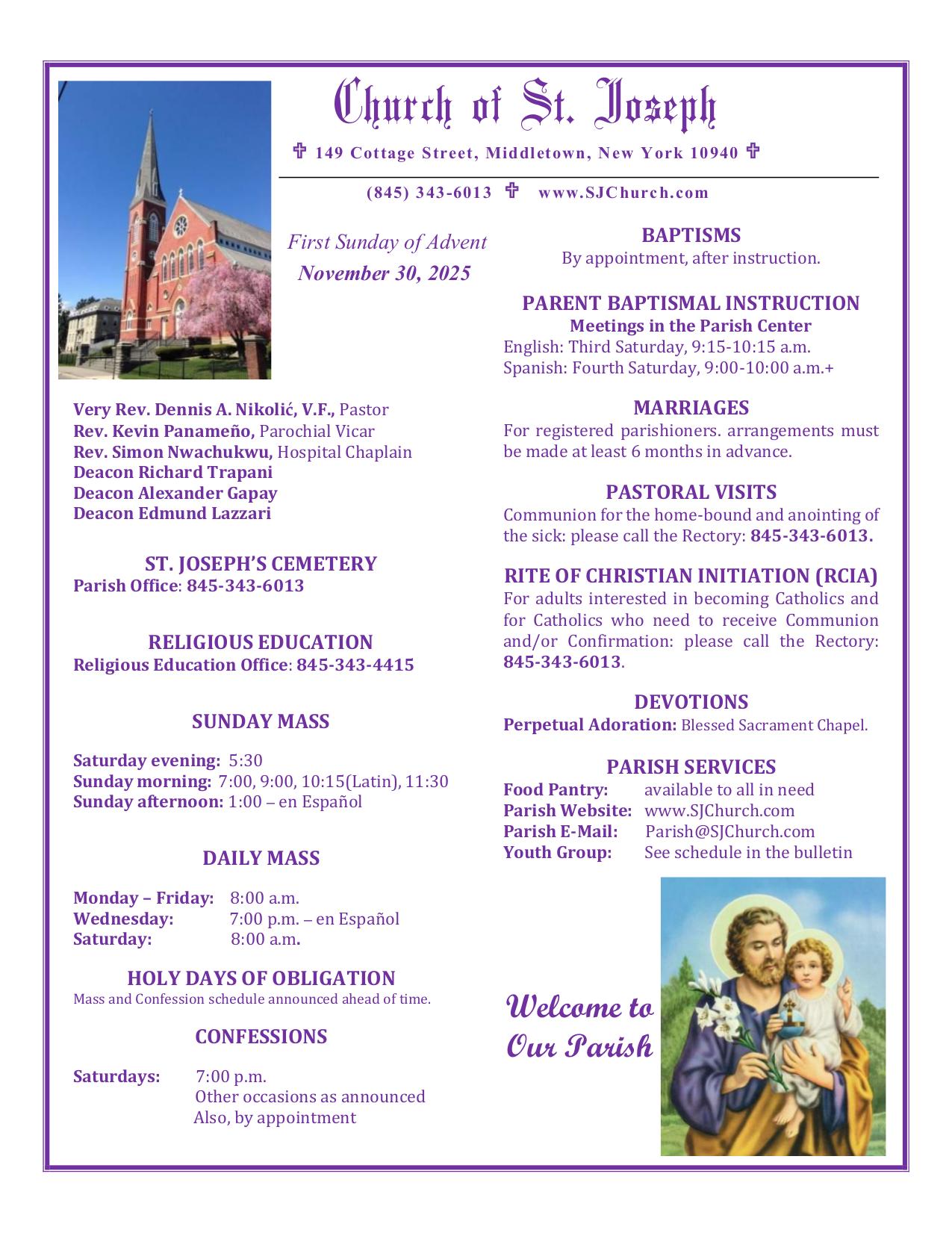 november 30, 2025 Bulletin