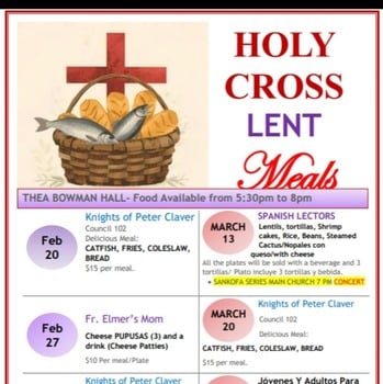 Lent Meals/Comidas de Cuaresma