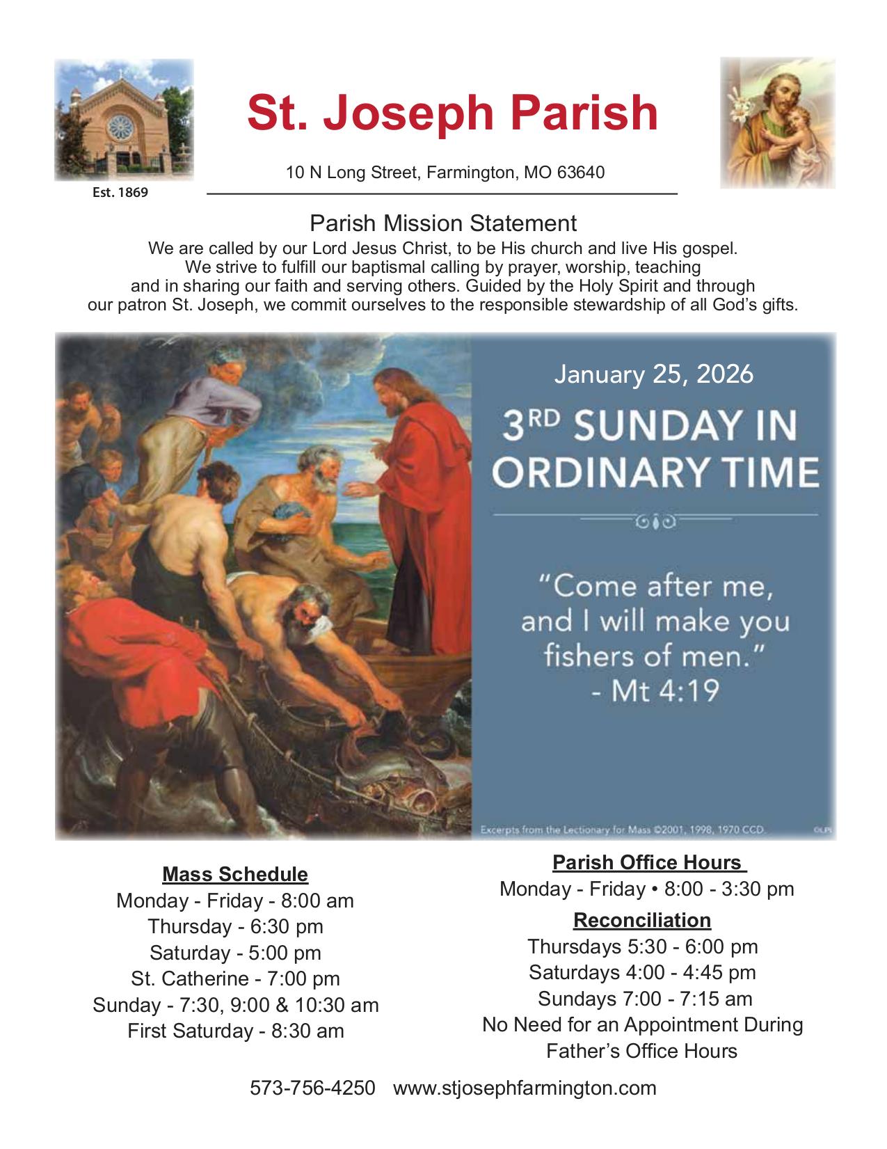 january 25, 2026 Bulletin