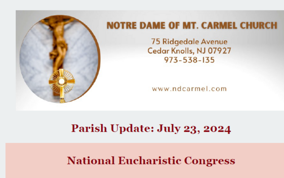 Parish Update:  July 23, 2024