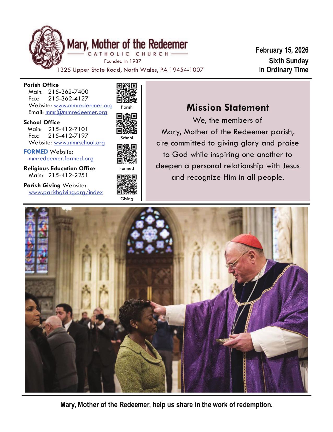 february 15, 2026 Bulletin