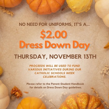 $2.00 Dress Down Day