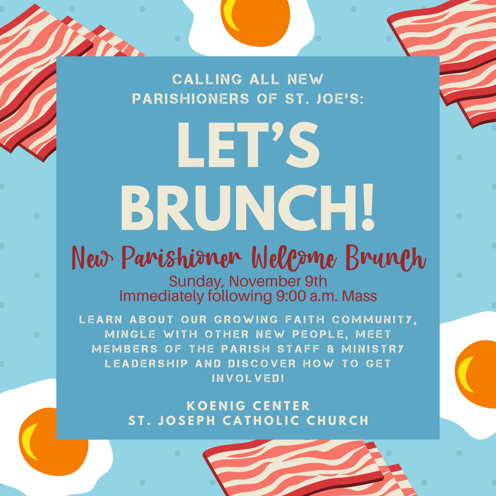 New parishioner welcome invitation image