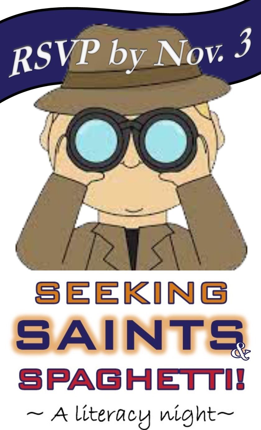 Literacy Night: Seeking Saints & Spaghetti