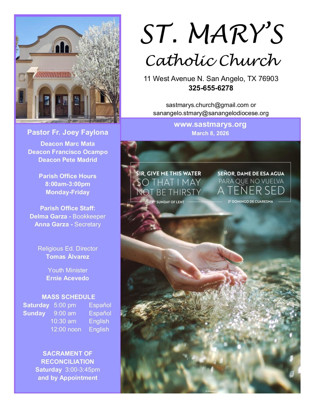 march 8, 2026 Bulletin