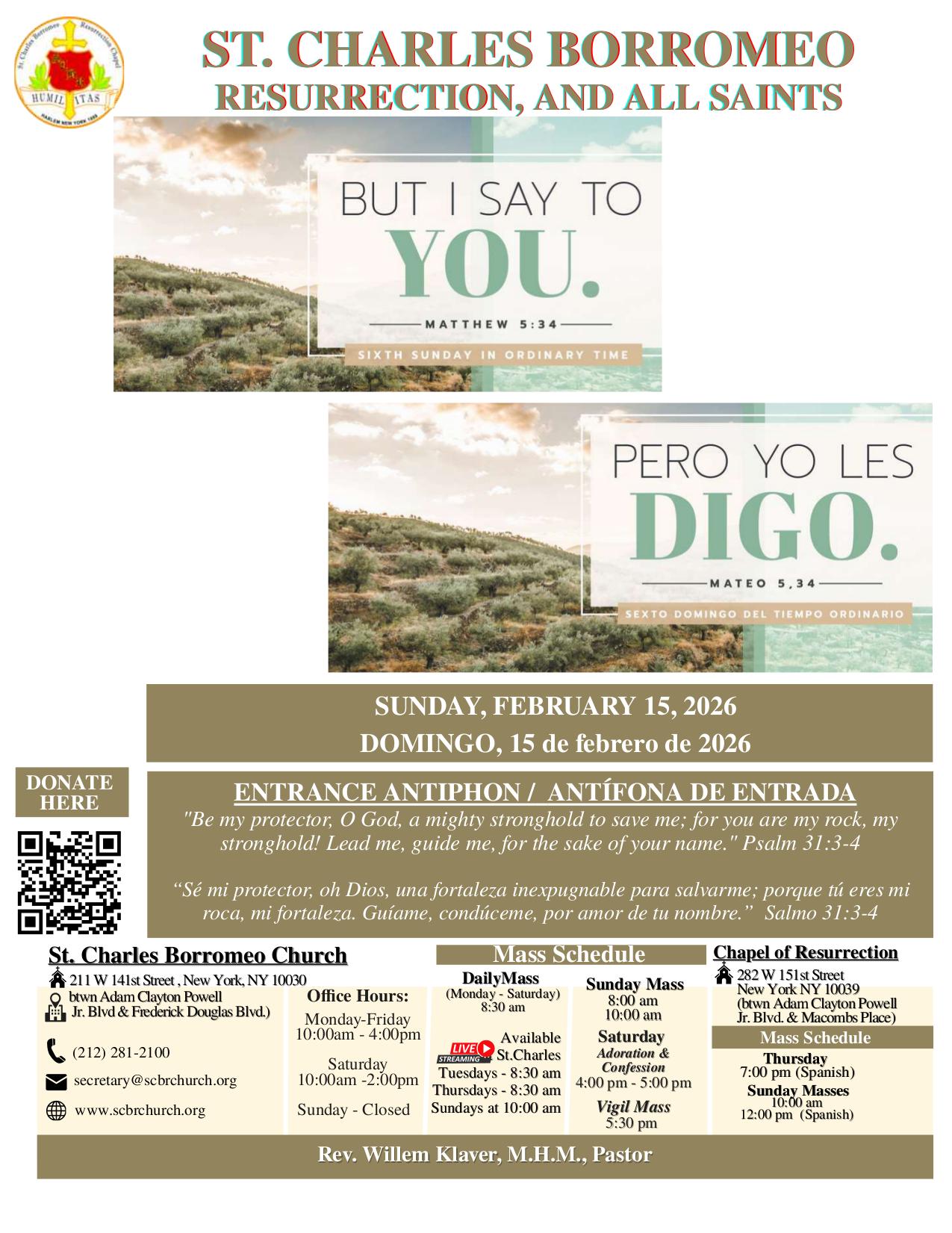 february 15, 2026 Bulletin