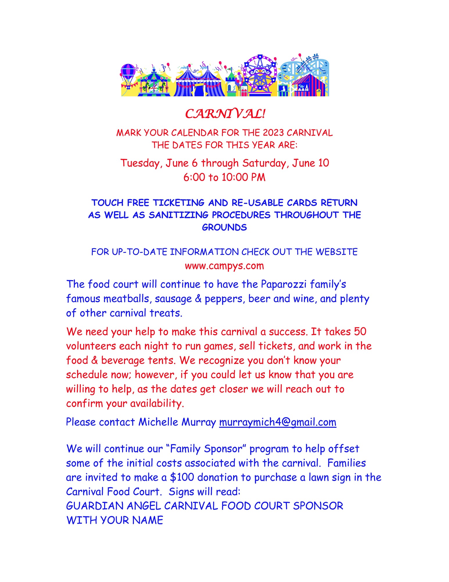 CARNIVAL 2023 Church of the Guardian Angel Allendale, NJ