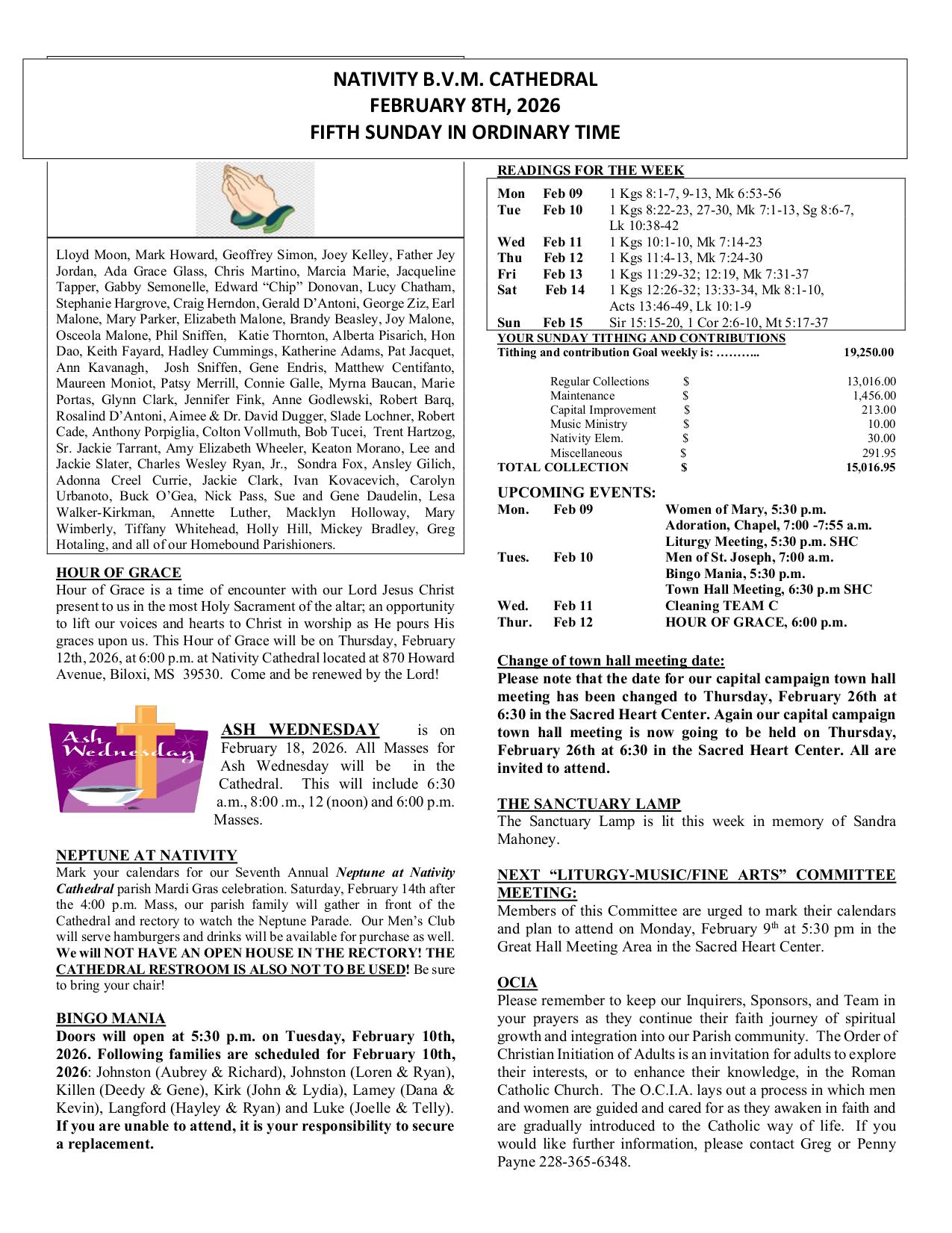 february 8, 2026 Bulletin