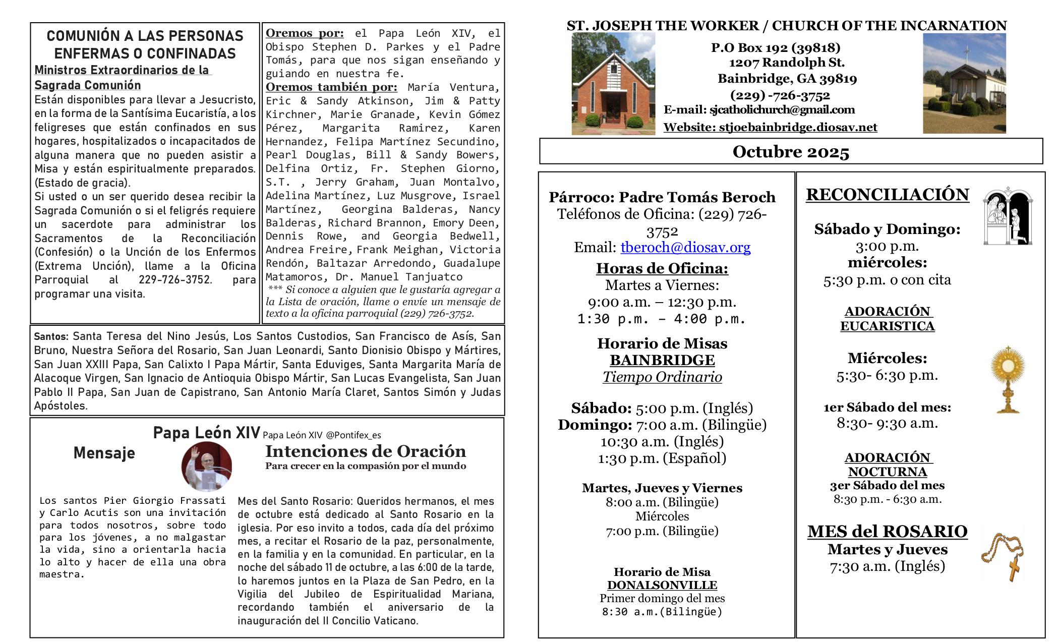 october 2, 2025 Bulletin