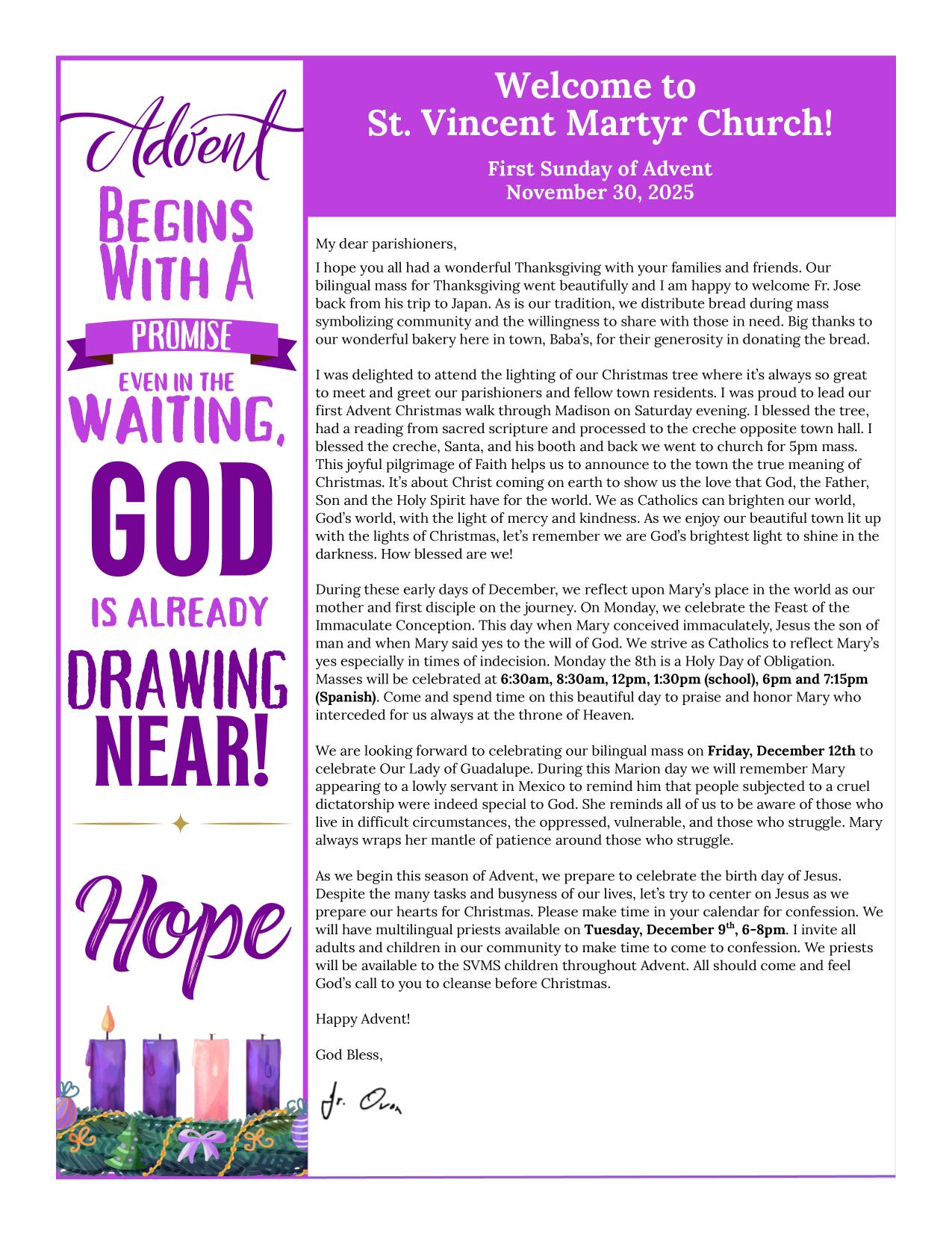 november 30, 2025 Bulletin