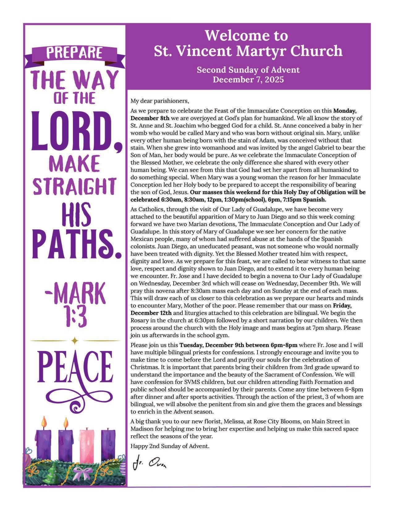 december 7, 2025 Bulletin