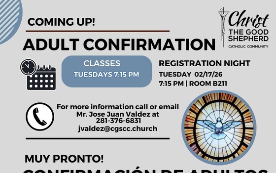 Adult Confirmation Classes / Clases de Confirmación para Adultos