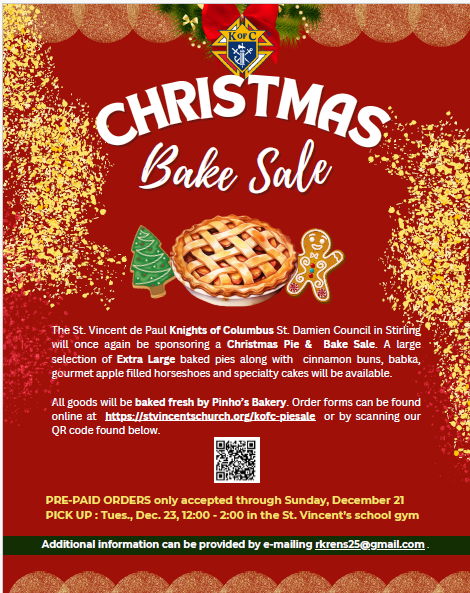 CHRISTMAS BAKE SALE 2025