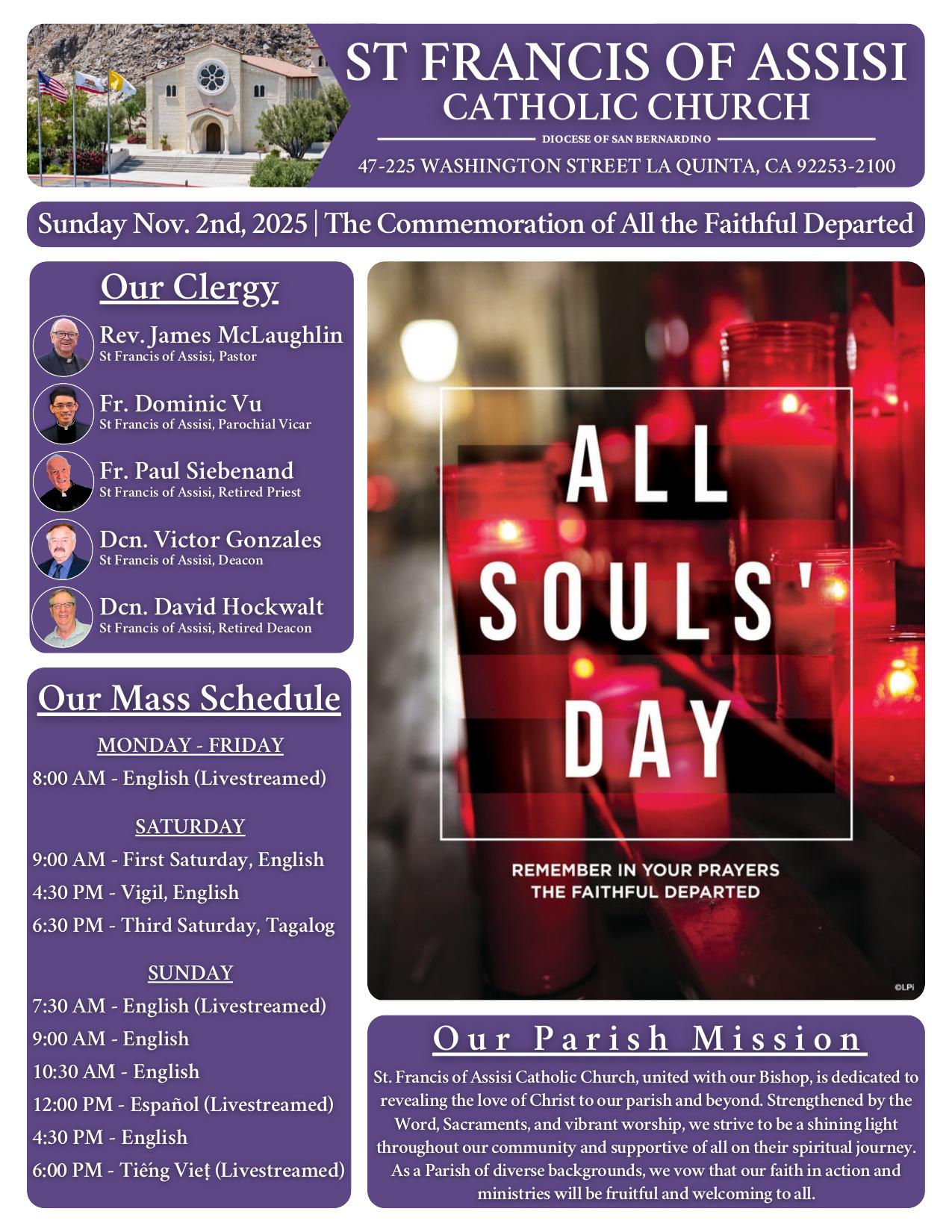 november 2, 2025 Bulletin