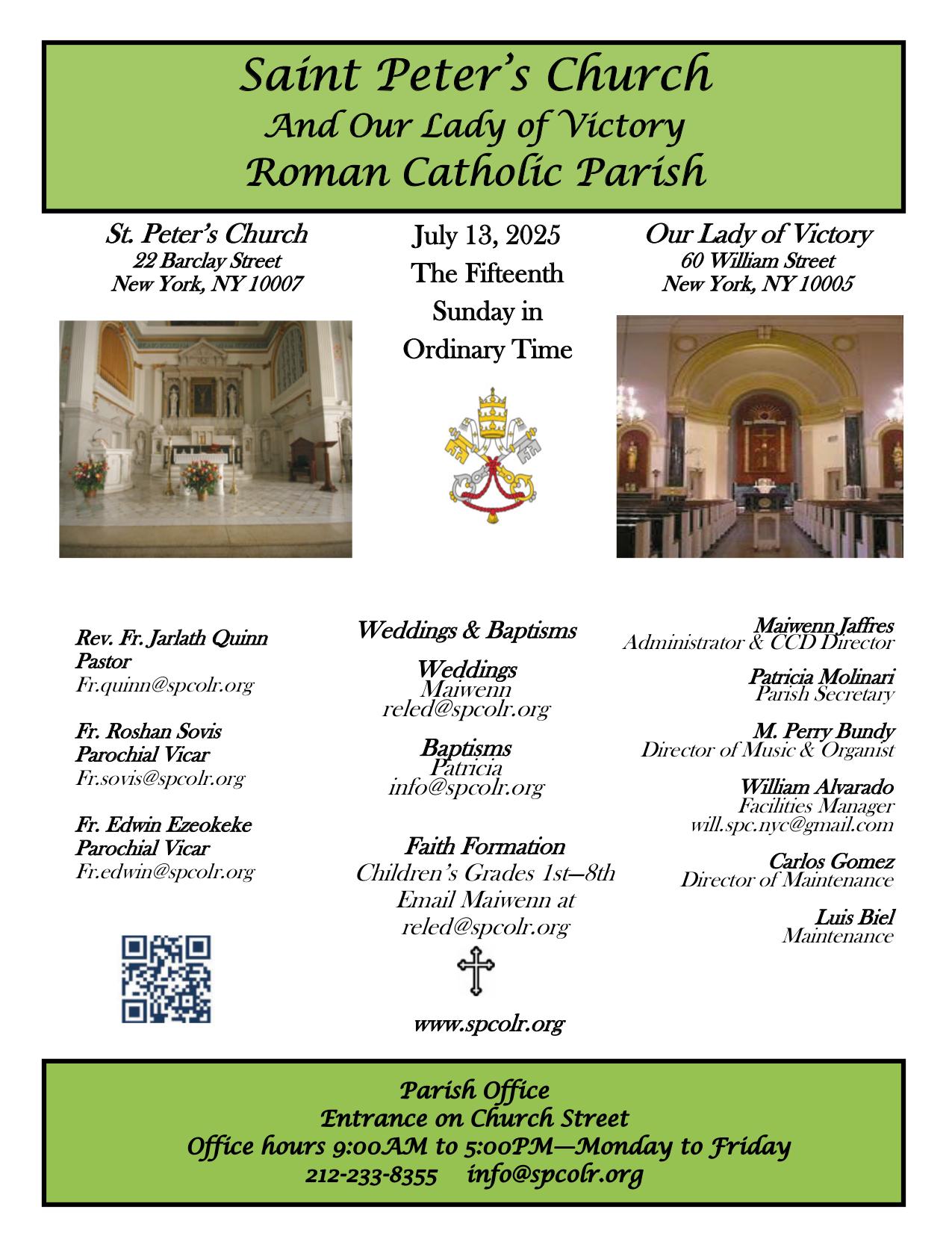 july 13, 2025 Bulletin