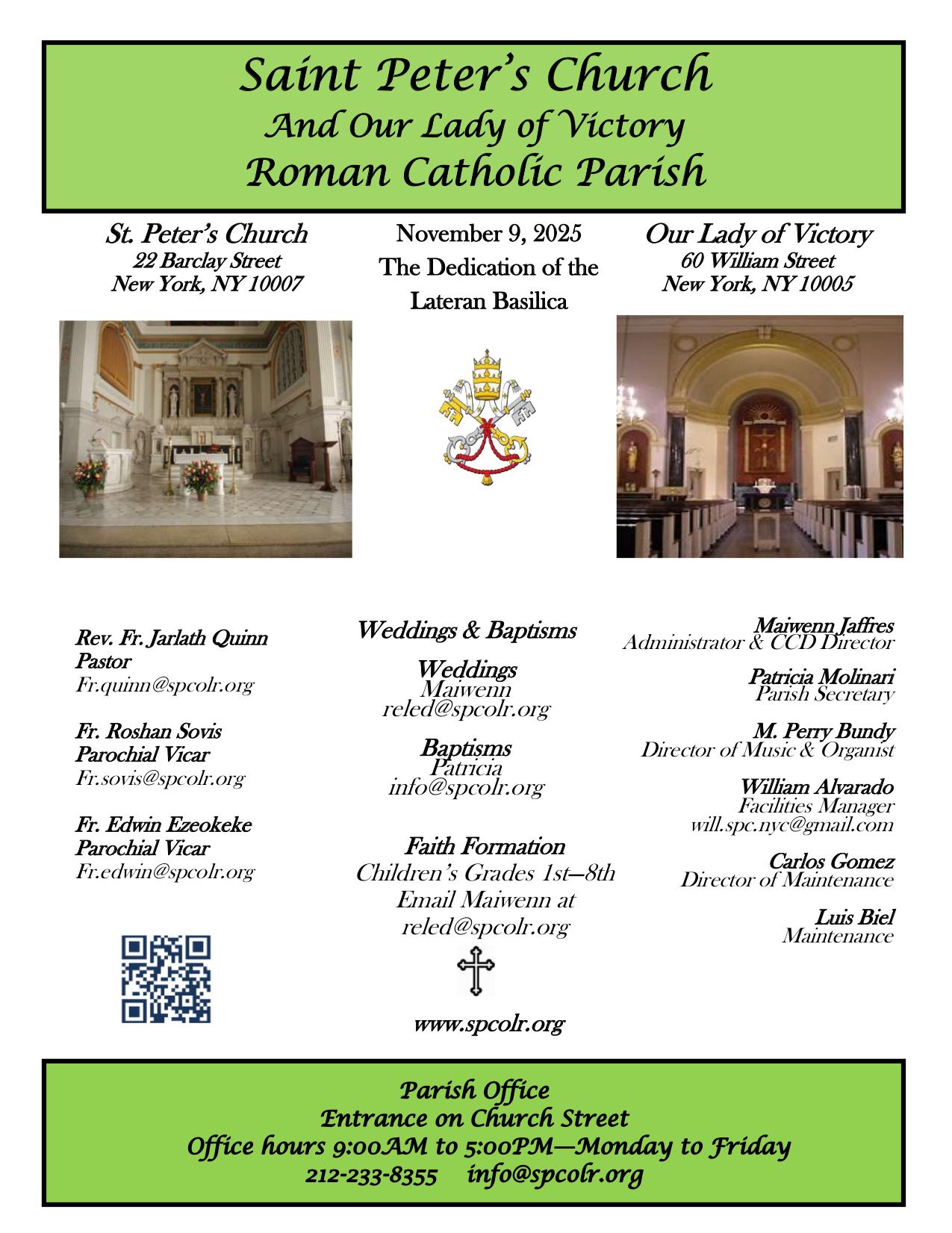 november 9, 2025 Bulletin