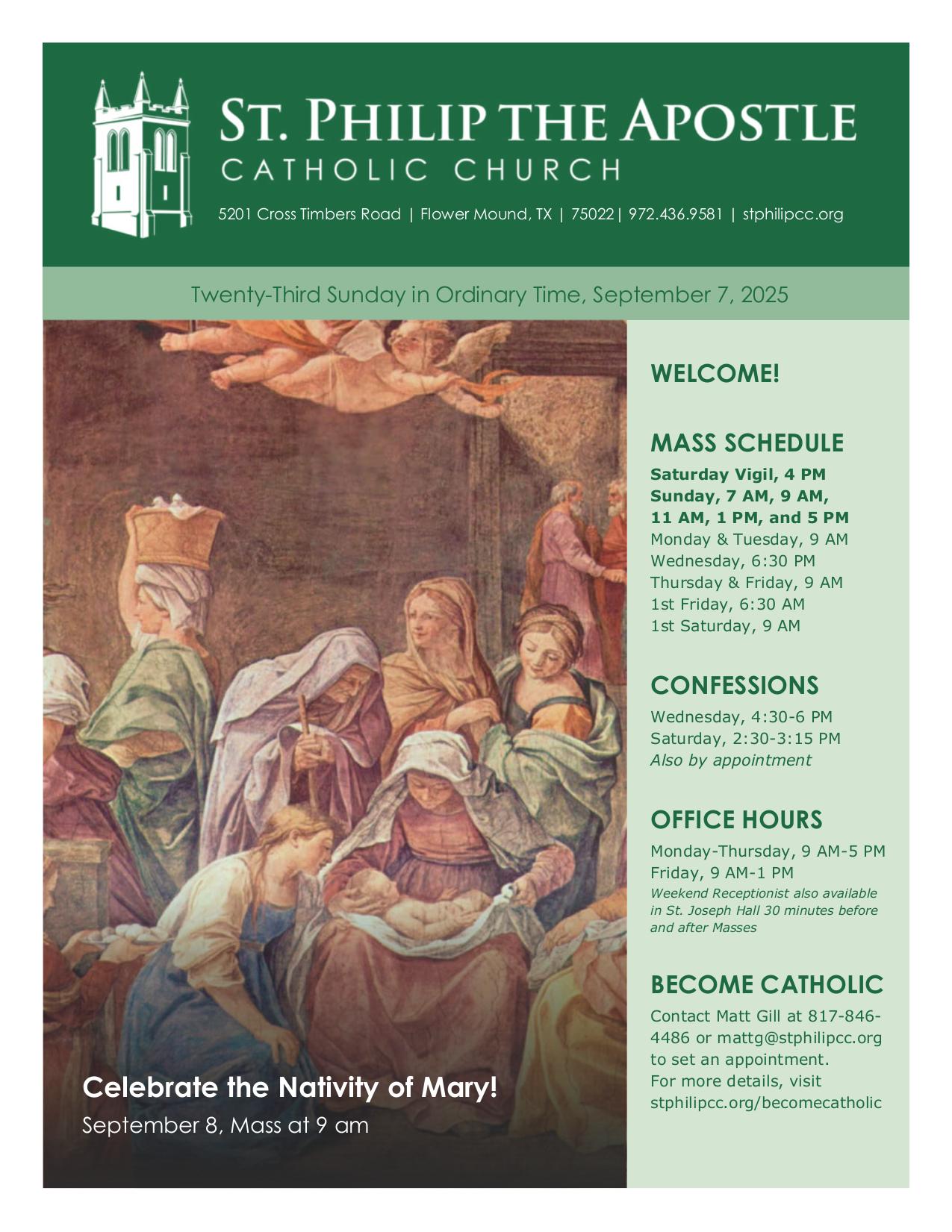 september 7, 2025 Bulletin