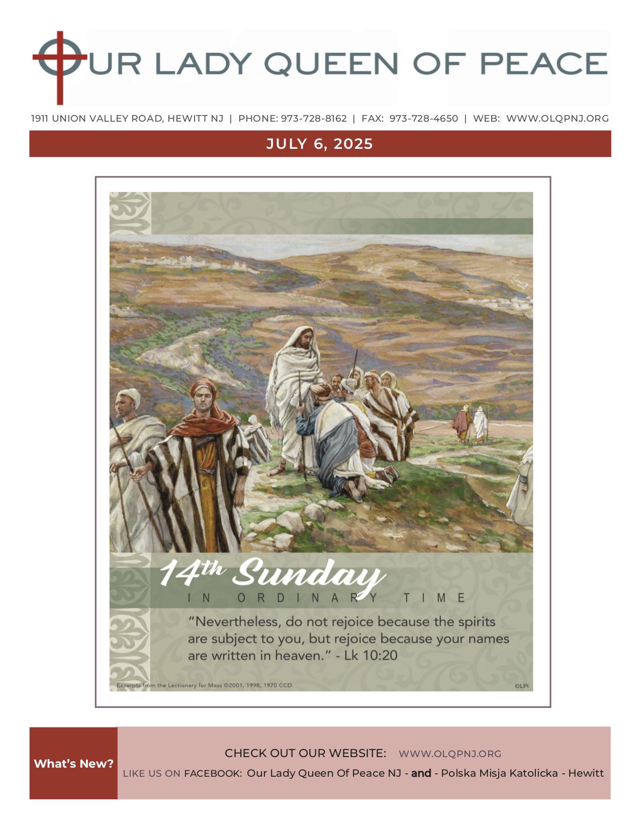 july 6, 2025 Bulletin