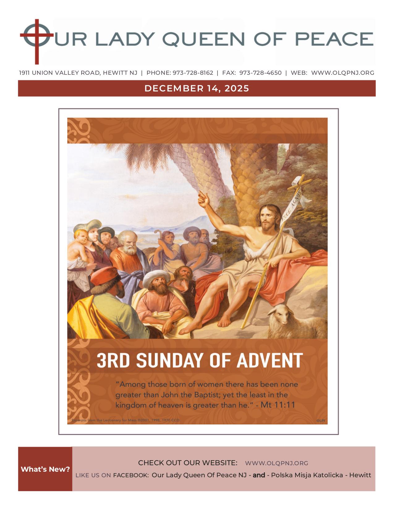 december 14, 2025 Bulletin