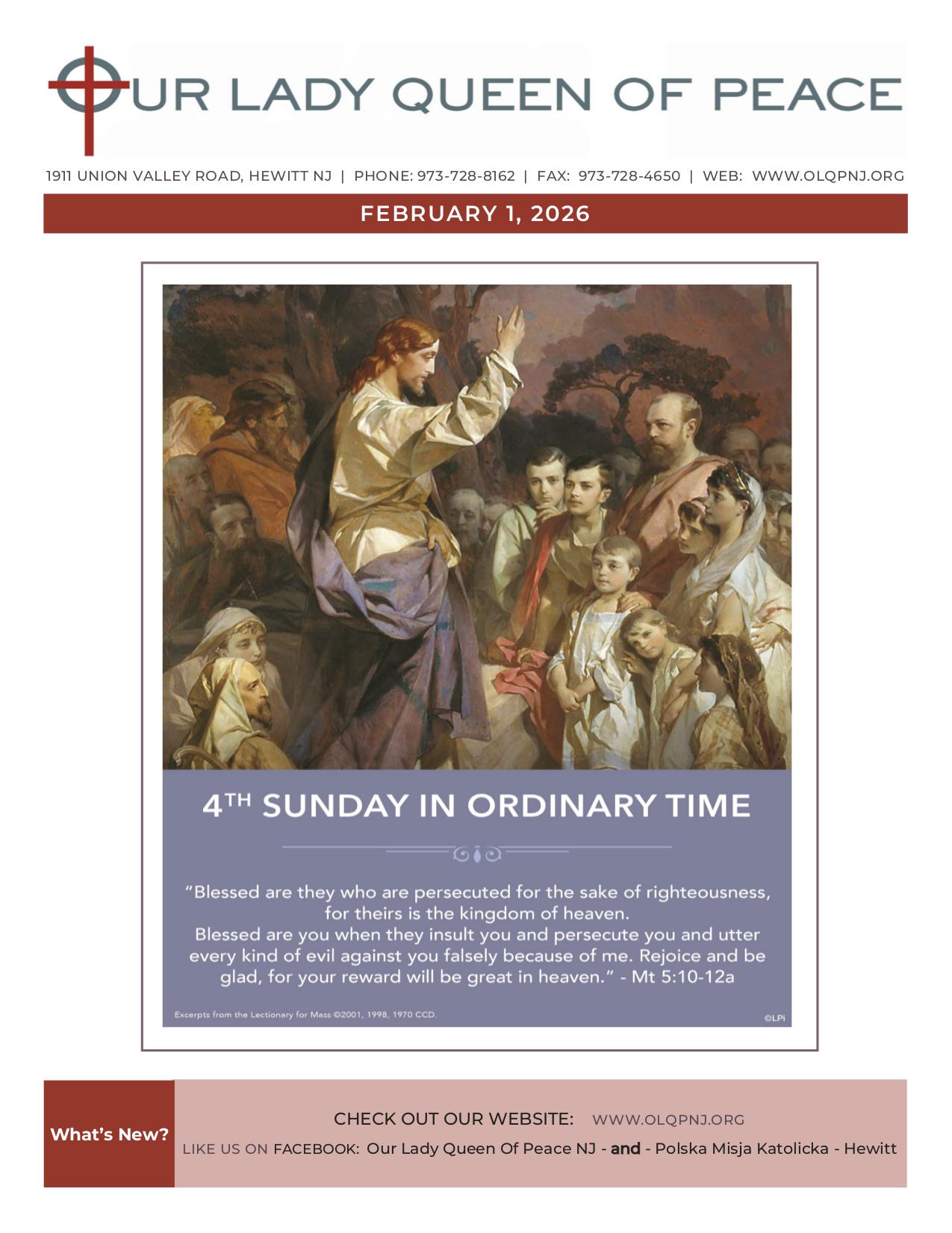 february 1, 2026 Bulletin