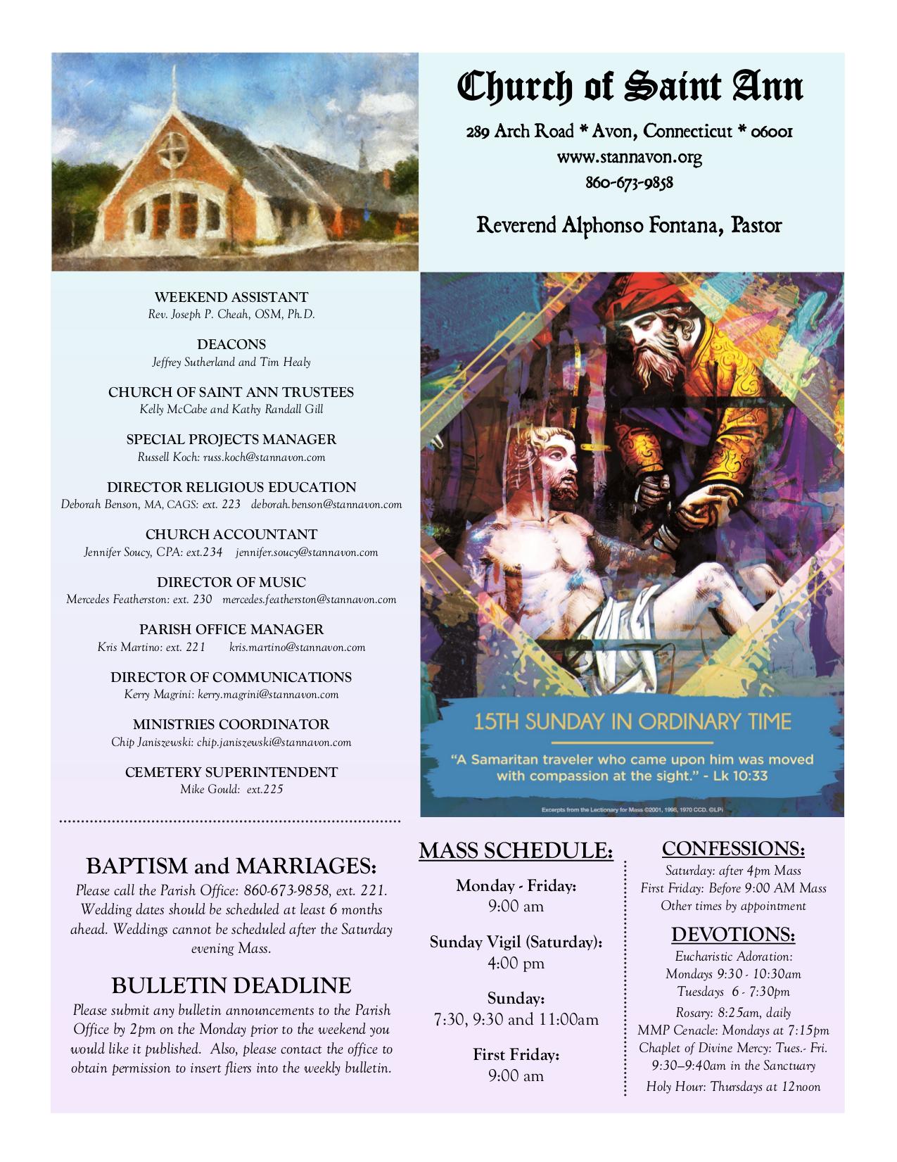 july 13, 2025 Bulletin