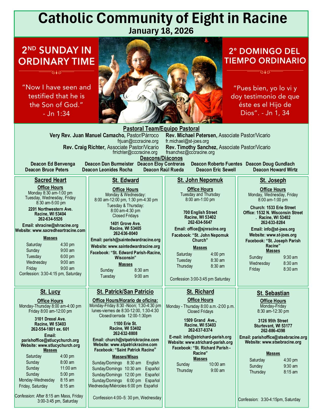 january 18, 2026 Bulletin