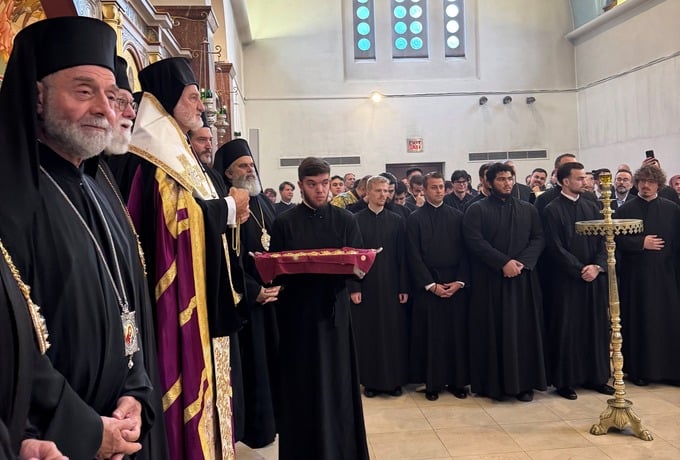 Metropolitan Sevastianos at Hellenic College Holy Cross