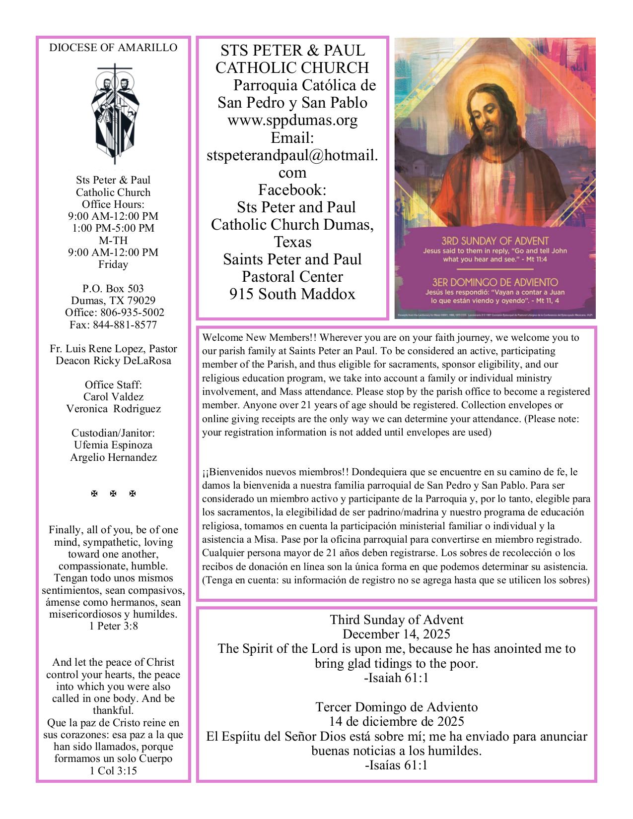 december 14, 2025 Bulletin