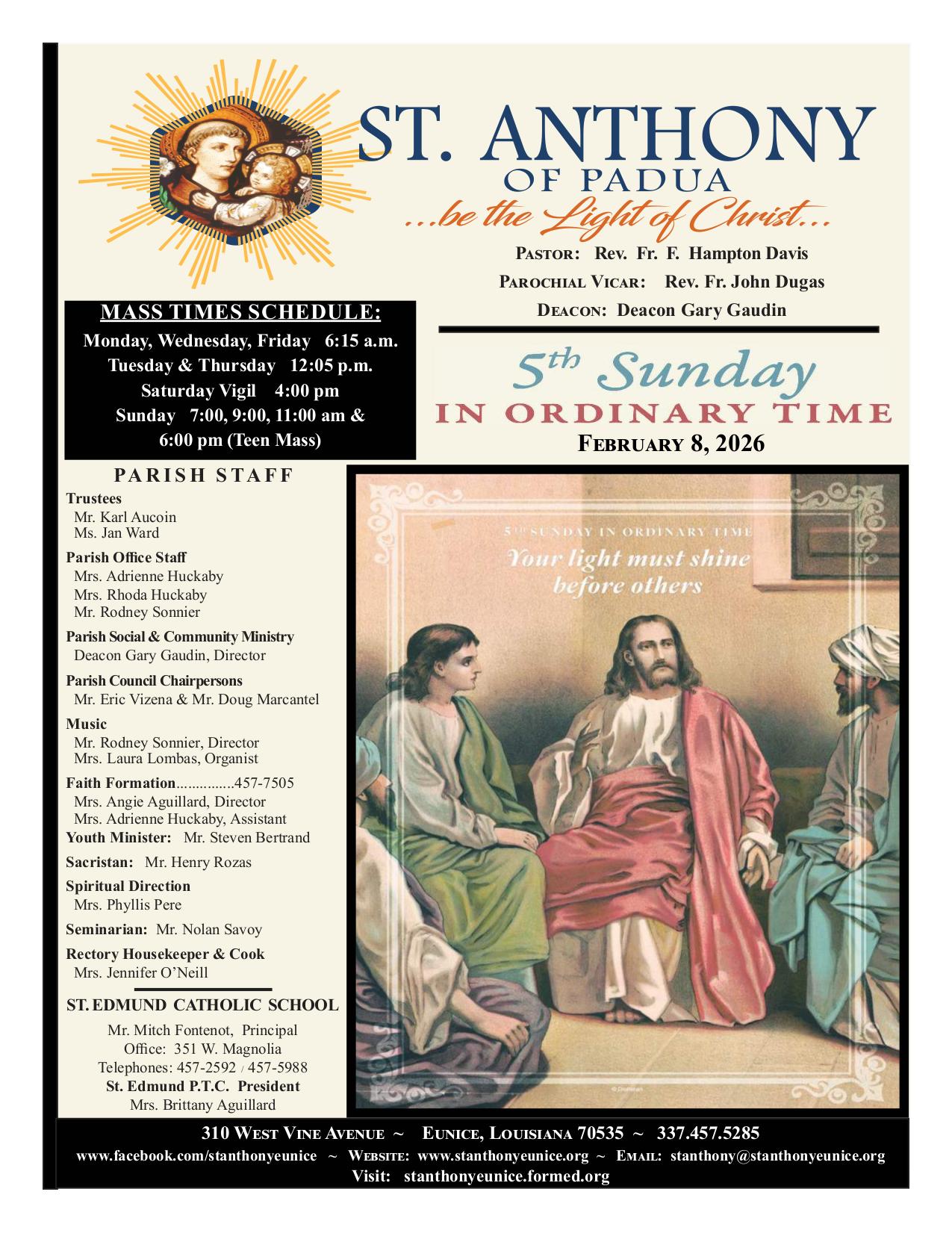 february 8, 2026 Bulletin