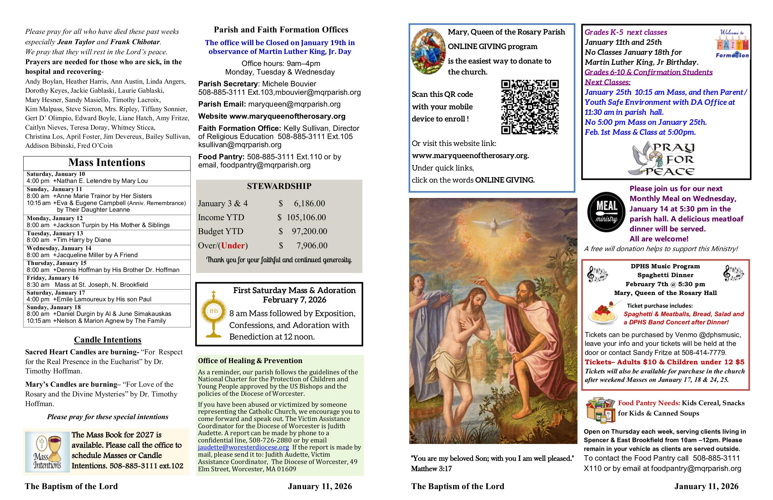 january 11, 2026 Bulletin