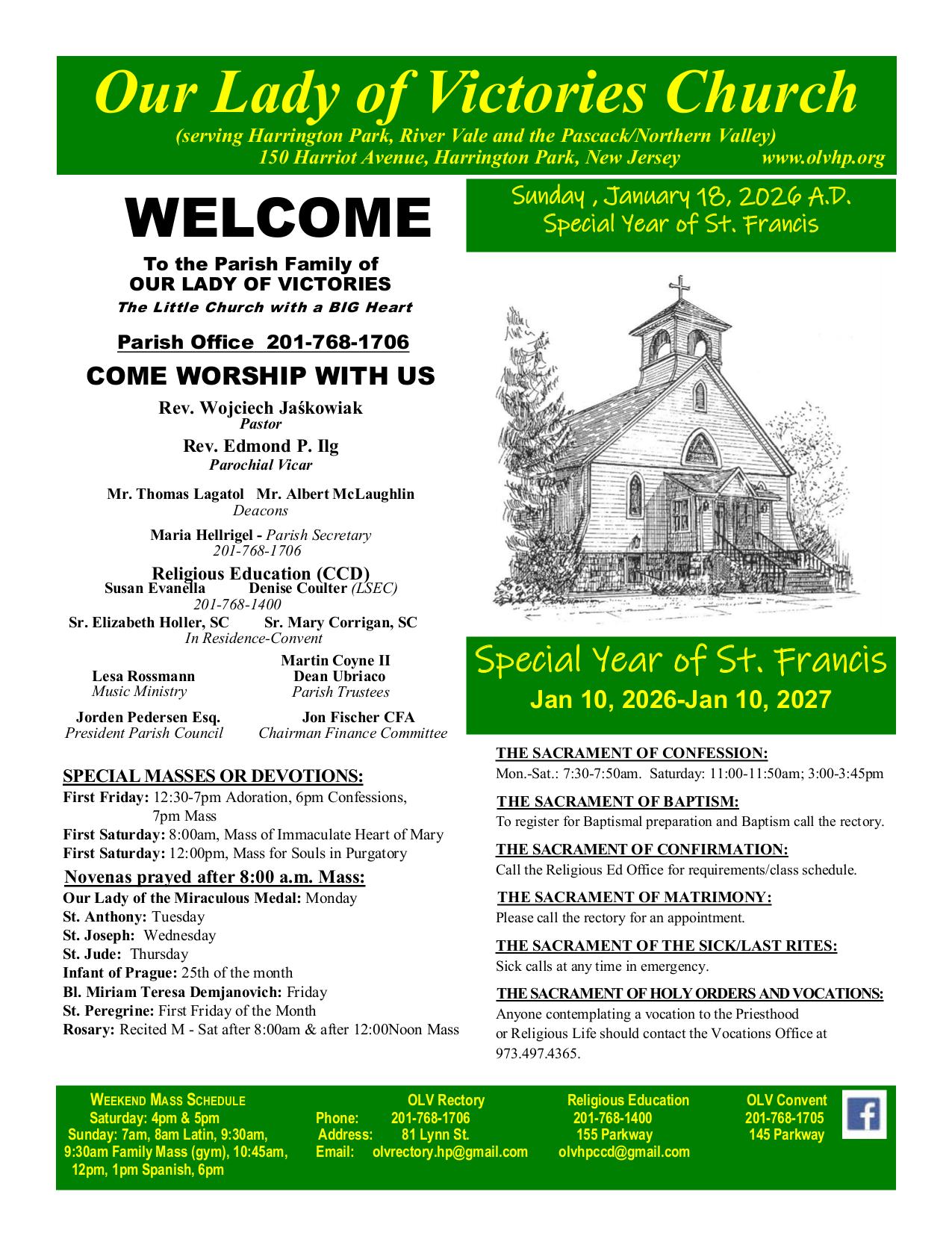 january 18, 2026 Bulletin