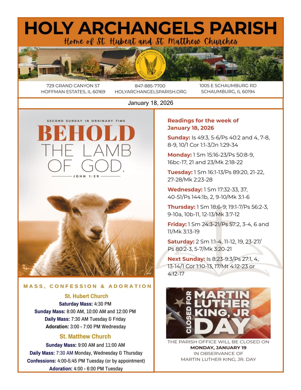 january 18, 2026 Bulletin