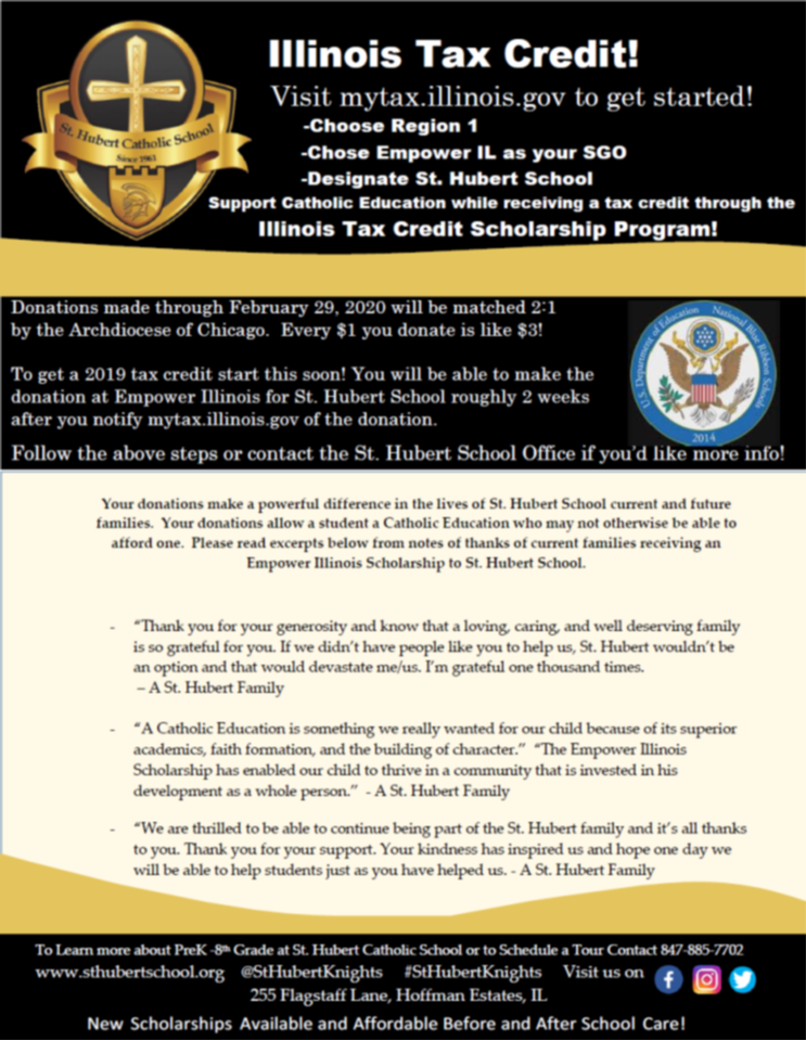 St. Hubert School News St. Hubert Hoffman Estates, IL