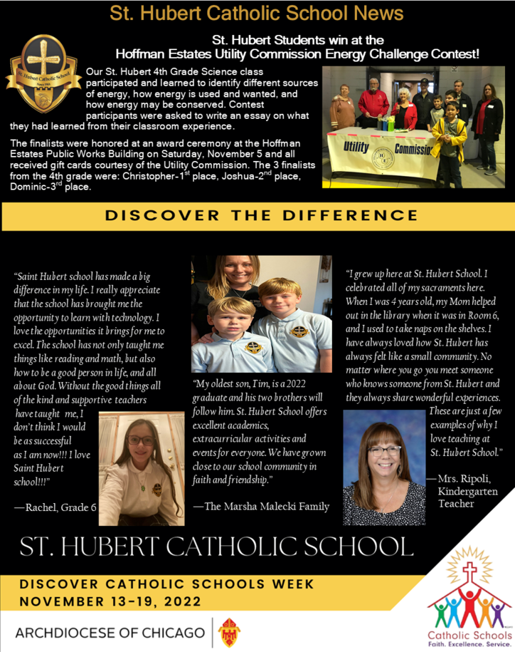 St. Hubert School News St. Hubert Hoffman Estates, IL