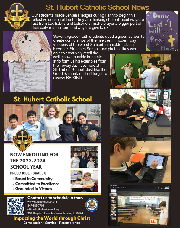 This Week's School News St. Hubert Hoffman Estates, IL