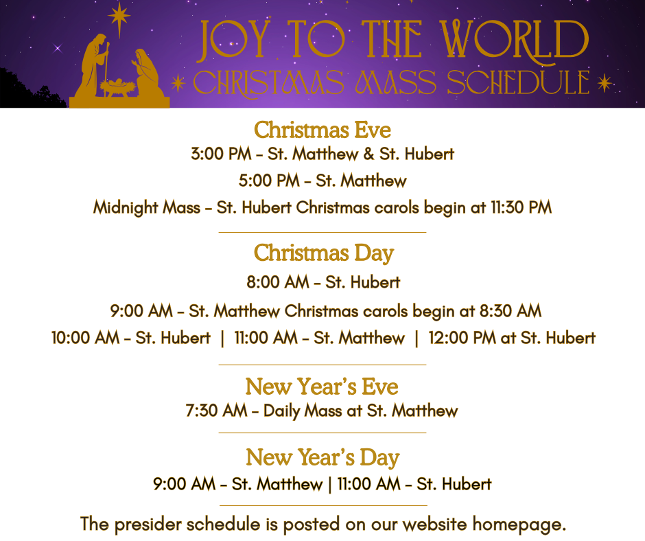 Christmas Mass Schedule 2025