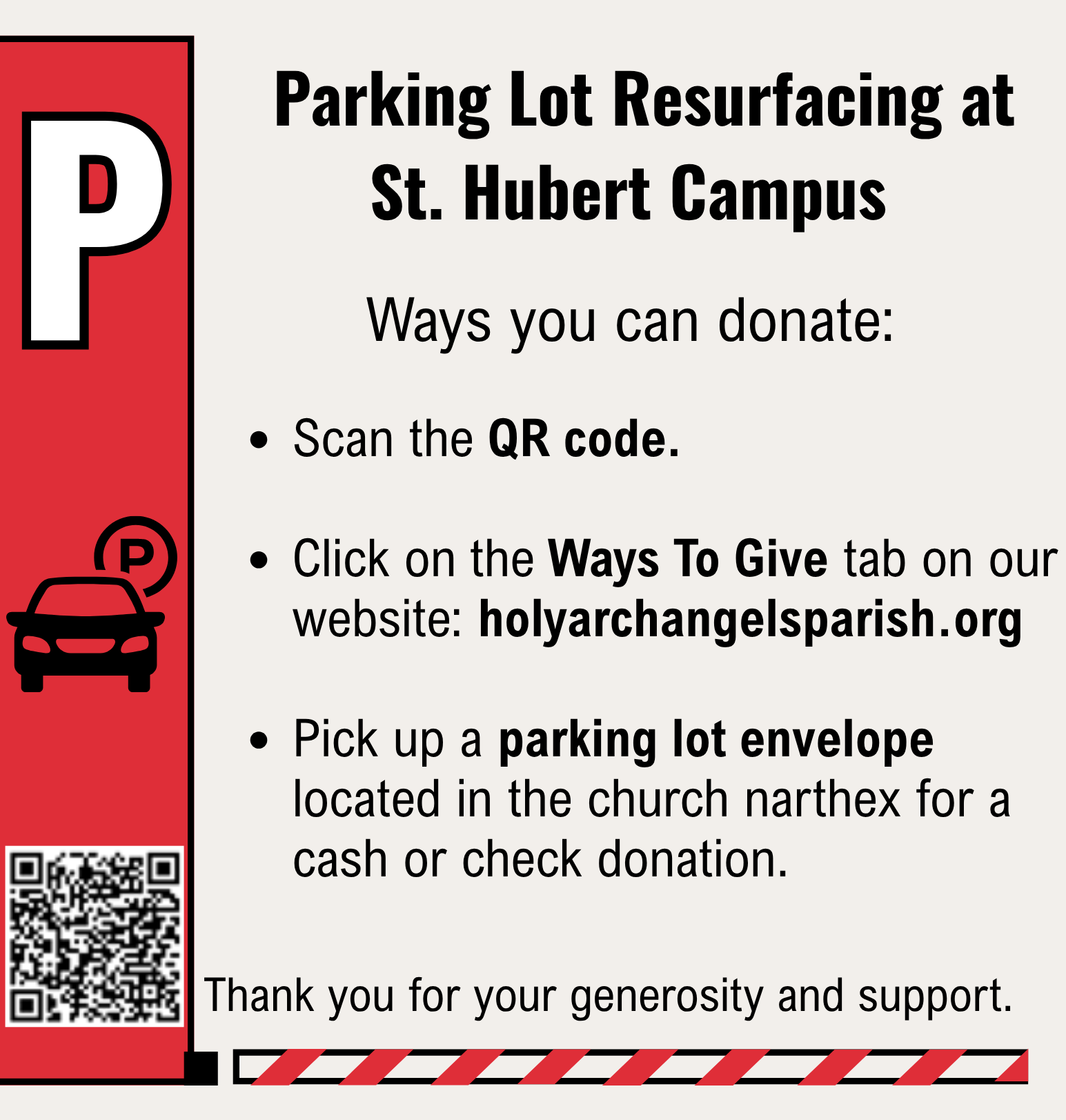 Parking Lot Resurfacing at St. Hubert Campus Ways to Give